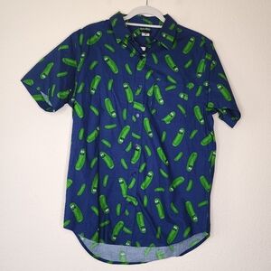 Ripple Junction Rick and Morty Pickle Rick Button Down M